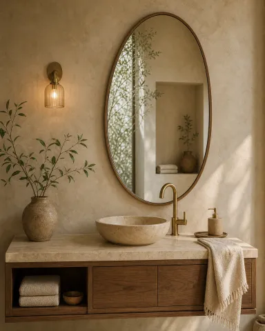 Luz y textura en baños